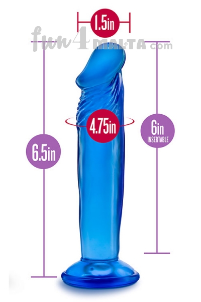 B Yours - Sweet N' Small 6 Inch Dildo With Suction Cup,blue